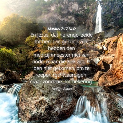 Picture 04 - Markus 2:17 NLD - En Jezus, dat horende, zeide tot hen: Die gezond - Bible Verse Picture