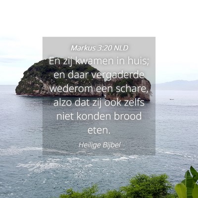 Picture 04 - Markus 3:20 NLD - En zij kwamen in huis; en daar vergaderde wederom - Bible Verse Picture