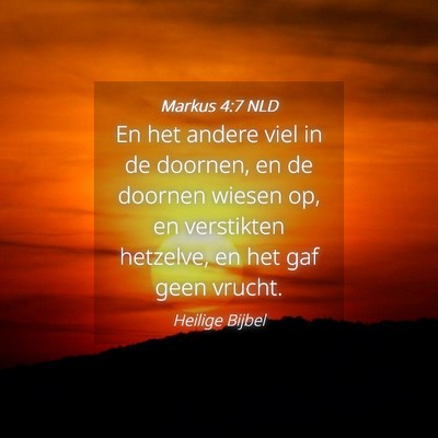 Picture 04 - Markus 4:7 NLD - En het andere viel in de doornen, en de doornen - Bible Verse Picture