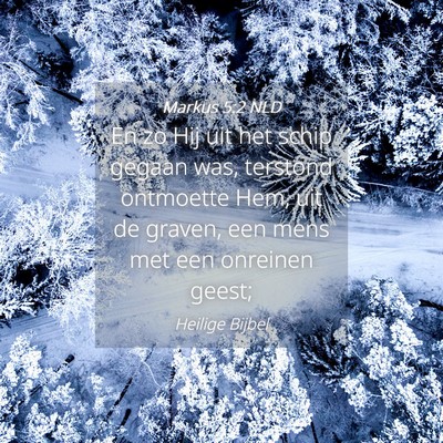 Picture 04 - Markus 5:2 NLD - En zo Hij uit het schip gegaan was, terstond - Bible Verse Picture