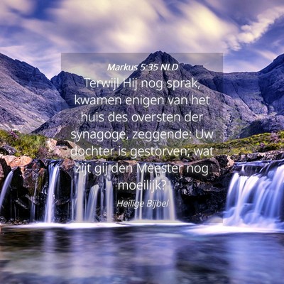 Picture 04 - Markus 5:35 NLD - Terwijl Hij nog sprak, kwamen enigen van het huis - Bible Verse Picture
