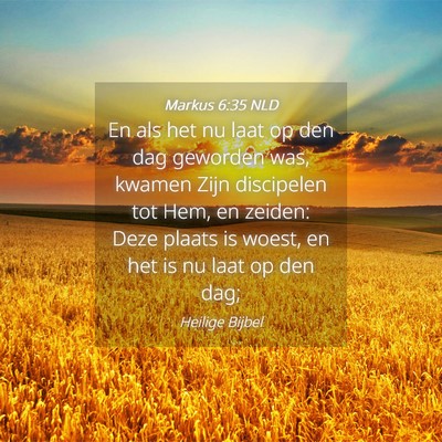 Picture 04 - Markus 6:35 NLD - En als het nu laat op den dag geworden was, - Bible Verse Picture