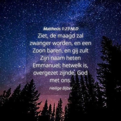 Picture 04 - Mattheüs 1:23 NLD - Ziet, de maagd zal zwanger worden, en een Zoon - Bible Verse Picture