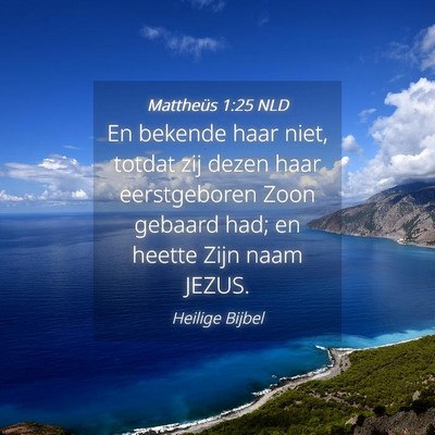 Picture 04 - Mattheüs 1:25 NLD - En bekende haar niet, totdat zij dezen haar - Bible Verse Picture