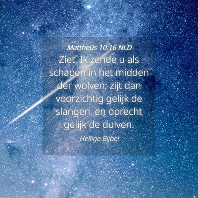 Picture 04 - Mattheüs 10:16 NLD - Ziet, Ik zende u als schapen in het midden der - Bible Verse Picture