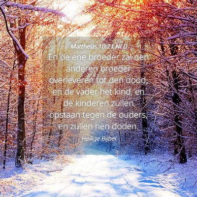 Picture 04 - Mattheüs 10:21 NLD - En de ene broeder zal den anderen broeder - Bible Verse Picture