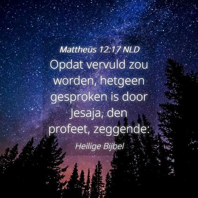 Picture 04 - Mattheüs 12:17 NLD - Opdat vervuld zou worden, hetgeen gesproken is - Bible Verse Picture