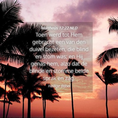 Picture 04 - Mattheüs 12:22 NLD - Toen werd tot Hem gebracht een van den duivel - Bible Verse Picture