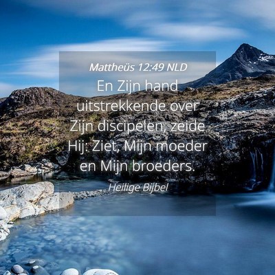Picture 04 - Mattheüs 12:49 NLD - En Zijn hand uitstrekkende over Zijn discipelen, - Bible Verse Picture