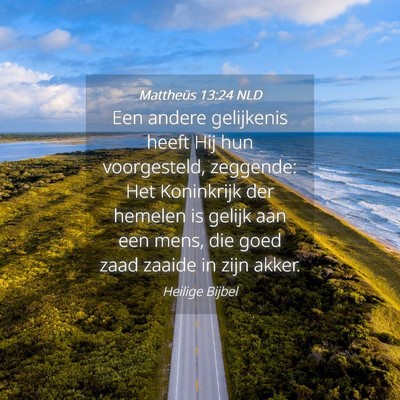 Picture 04 - Mattheüs 13:24 NLD - Een andere gelijkenis heeft Hij hun voorgesteld, - Bible Verse Picture
