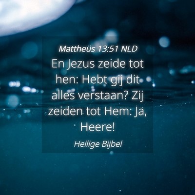 Picture 04 - Mattheüs 13:51 NLD - En Jezus zeide tot hen: Hebt gij dit alles - Bible Verse Picture