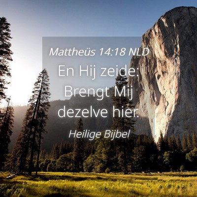 Picture 04 - Mattheüs 14:18 NLD - En Hij zeide: Brengt Mij dezelve - Bible Verse Picture