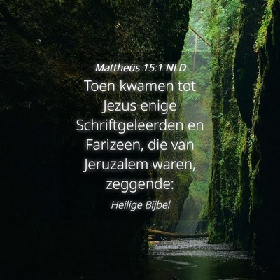 Picture 04 - Mattheüs 15:1 NLD - Toen kwamen tot Jezus enige Schriftgeleerden en - Bible Verse Picture