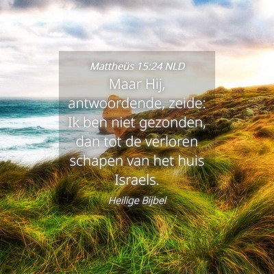 Picture 04 - Mattheüs 15:24 NLD - Maar Hij, antwoordende, zeide: Ik ben niet - Bible Verse Picture