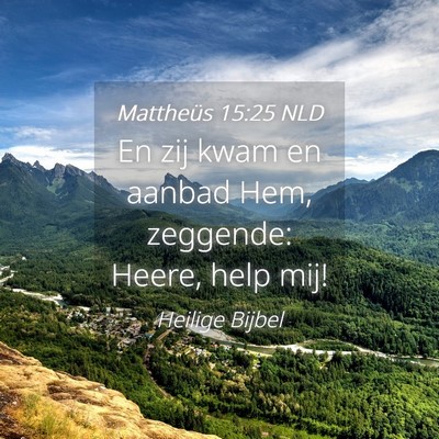 Picture 04 - Mattheüs 15:25 NLD - En zij kwam en aanbad Hem, zeggende: Heere, help - Bible Verse Picture