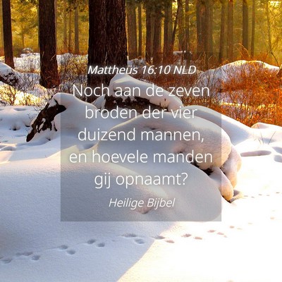 Picture 04 - Mattheüs 16:10 NLD - Noch aan de zeven broden der vier duizend mannen, - Bible Verse Picture