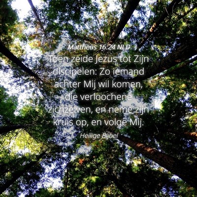 Picture 04 - Mattheüs 16:24 NLD - Toen zeide Jezus tot Zijn discipelen: Zo iemand - Bible Verse Picture