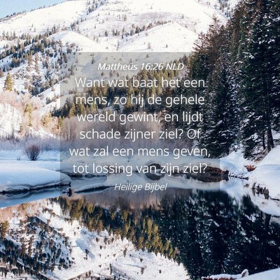 Picture 04 - Mattheüs 16:26 NLD - Want wat baat het een mens, zo hij de gehele - Bible Verse Picture