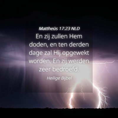 Picture 04 - Mattheüs 17:23 NLD - En zij zullen Hem doden, en ten derden dage zal - Bible Verse Picture