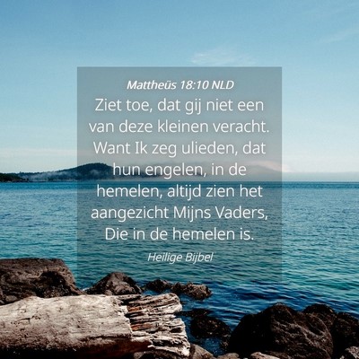 Picture 04 - Mattheüs 18:10 NLD - Ziet toe, dat gij niet een van deze kleinen - Bible Verse Picture