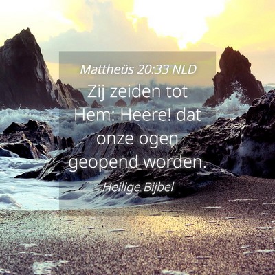 Picture 04 - Mattheüs 20:33 NLD - Zij zeiden tot Hem: Heere! dat onze ogen geopend - Bible Verse Picture
