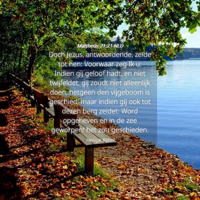 Picture 04 - Mattheüs 21:21 NLD - Doch Jezus, antwoordende, zeide tot hen: Voorwaar - Bible Verse Picture