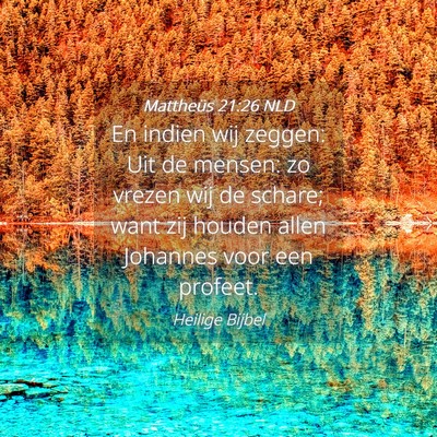Picture 04 - Mattheüs 21:26 NLD - En indien wij zeggen: Uit de mensen: zo vrezen - Bible Verse Picture
