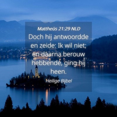 Picture 04 - Mattheüs 21:29 NLD - Doch hij antwoordde en zeide: Ik wil niet; en - Bible Verse Picture