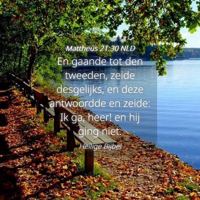 Picture 04 - Mattheüs 21:30 NLD - En gaande tot den tweeden, zeide desgelijks, en - Bible Verse Picture