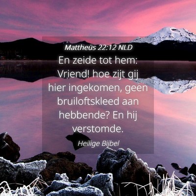 Picture 04 - Mattheüs 22:12 NLD - En zeide tot hem: Vriend! hoe zijt gij hier - Bible Verse Picture