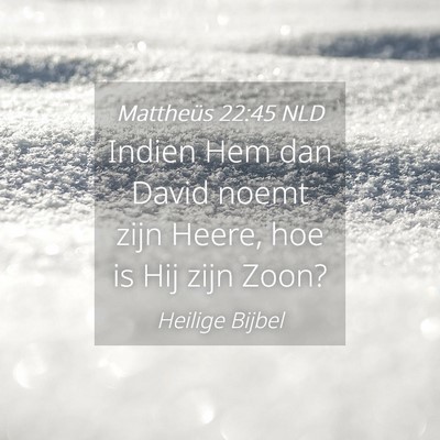 Picture 04 - Mattheüs 22:45 NLD - Indien Hem dan David noemt zijn Heere, hoe is Hij - Bible Verse Picture