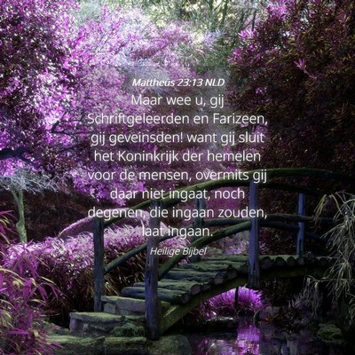 Picture 04 - Mattheüs 23:13 NLD - Maar wee u, gij Schriftgeleerden en Farizeen, gij - Bible Verse Picture