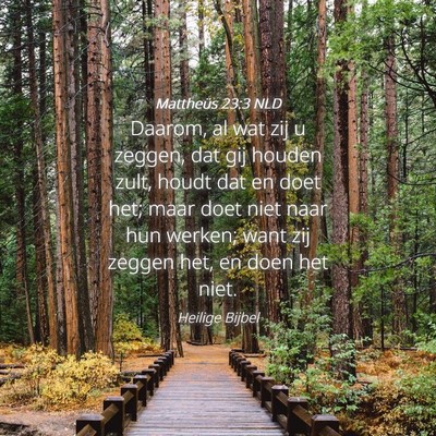 Picture 04 - Mattheüs 23:3 NLD - Daarom, al wat zij u zeggen, dat gij houden zult, - Bible Verse Picture
