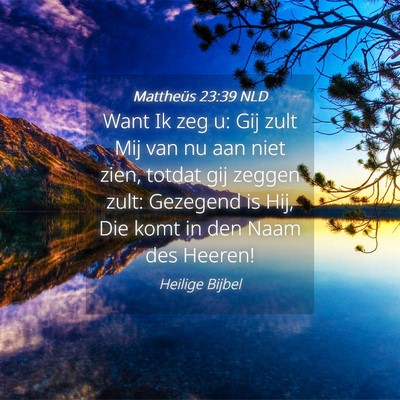 Picture 04 - Mattheüs 23:39 NLD - Want Ik zeg u: Gij zult Mij van nu aan niet zien, - Bible Verse Picture