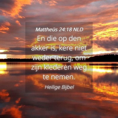 Picture 04 - Mattheüs 24:18 NLD - En die op den akker is, kere niet weder terug, om - Bible Verse Picture