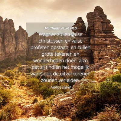 Picture 04 - Mattheüs 24:24 NLD - Want er zullen valse christussen en valse - Bible Verse Picture