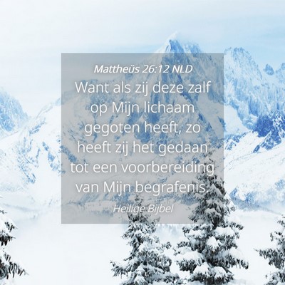 Picture 04 - Mattheüs 26:12 NLD - Want als zij deze zalf op Mijn lichaam gegoten - Bible Verse Picture