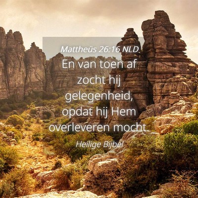 Picture 04 - Mattheüs 26:16 NLD - En van toen af zocht hij gelegenheid, opdat hij - Bible Verse Picture