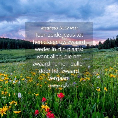 Picture 04 - Mattheüs 26:52 NLD - Toen zeide Jezus tot hem: Keer uw zwaard weder in - Bible Verse Picture
