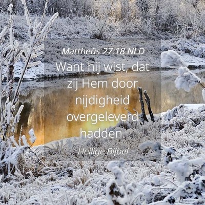 Picture 04 - Mattheüs 27:18 NLD - Want hij wist, dat zij Hem door nijdigheid - Bible Verse Picture