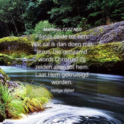 Picture 04 - Mattheüs 27:22 NLD - Pilatus zeide tot hen: Wat zal ik dan doen met - Bible Verse Picture
