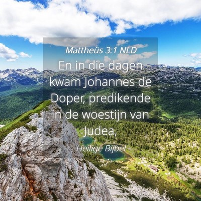 Picture 04 - Mattheüs 3:1 NLD - En in die dagen kwam Johannes de Doper, - Bible Verse Picture
