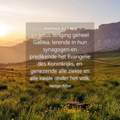 Picture 04 - Mattheüs 4:23 NLD - En Jezus omging geheel Galilea, lerende in hun - Bible Verse Picture