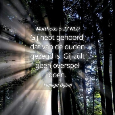 Picture 04 - Mattheüs 5:27 NLD - Gij hebt gehoord, dat van de ouden gezegd is: Gij - Bible Verse Picture