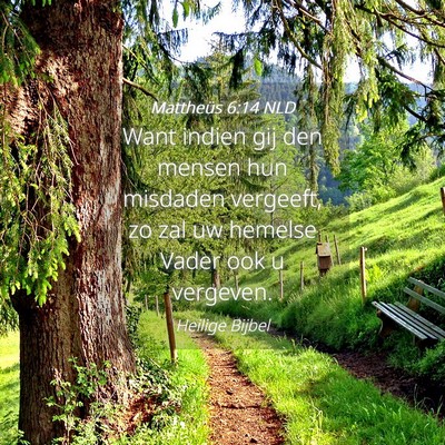 Picture 04 - Mattheüs 6:14 NLD - Want indien gij den mensen hun misdaden vergeeft, - Bible Verse Picture