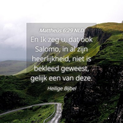Picture 04 - Mattheüs 6:29 NLD - En Ik zeg u, dat ook Salomo, in al zijn - Bible Verse Picture