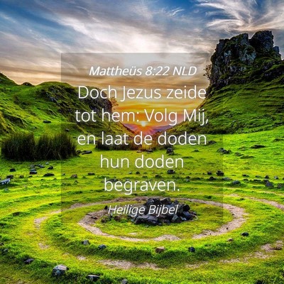 Picture 04 - Mattheüs 8:22 NLD - Doch Jezus zeide tot hem: Volg Mij, en laat de - Bible Verse Picture