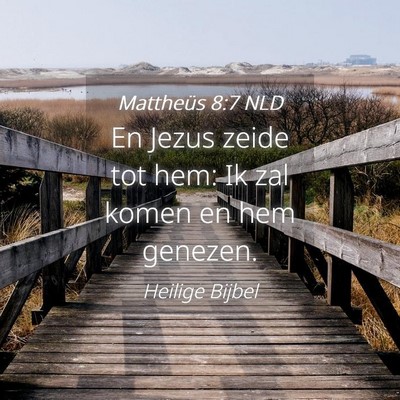 Picture 04 - Mattheüs 8:7 NLD - En Jezus zeide tot hem: Ik zal komen en hem - Bible Verse Picture