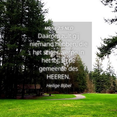 Picture 04 - Micha 2:5 NLD - Daarom zult gij niemand hebben, die het snoer - Bible Verse Picture