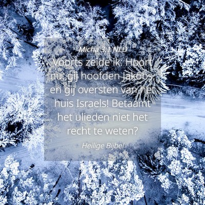 Picture 04 - Micha 3:1 NLD - Voorts zeide ik: Hoort nu, gij hoofden Jakobs, en - Bible Verse Picture